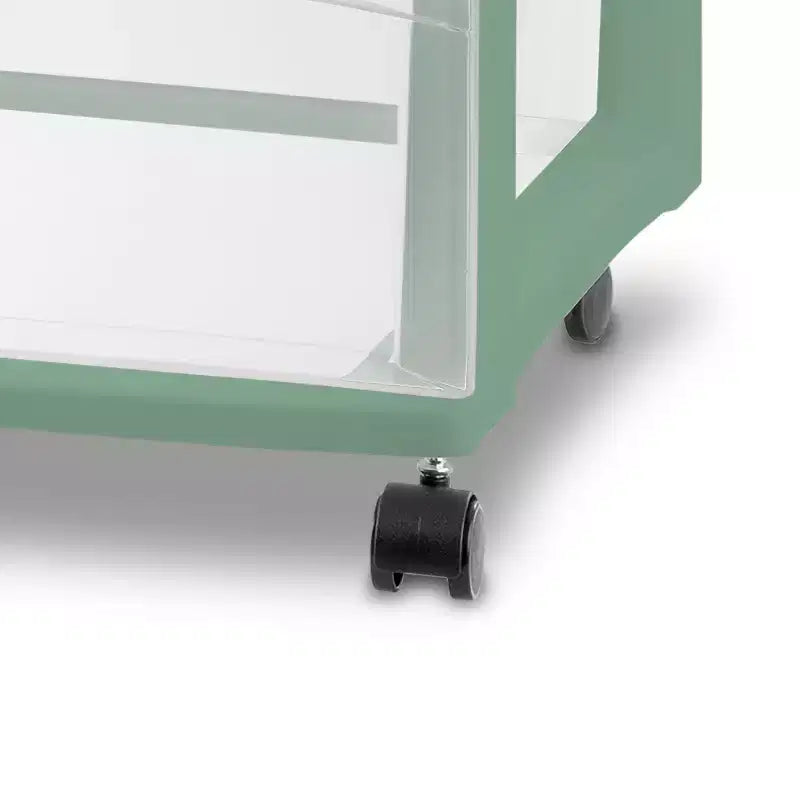 3-Drawer Wide Storage Cart, Versatile Green, Stackable Organizer for Home & Office