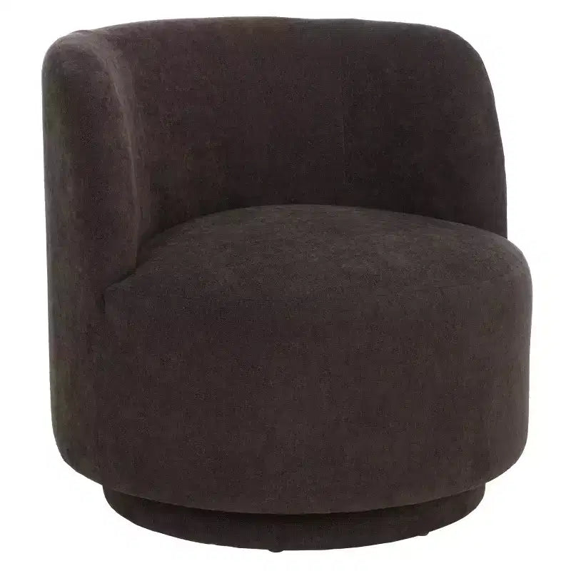 Fauteuil pivotant, sans accoudoirs, en lin, rotation à 360 degrés, cadre en bois, 125 kg