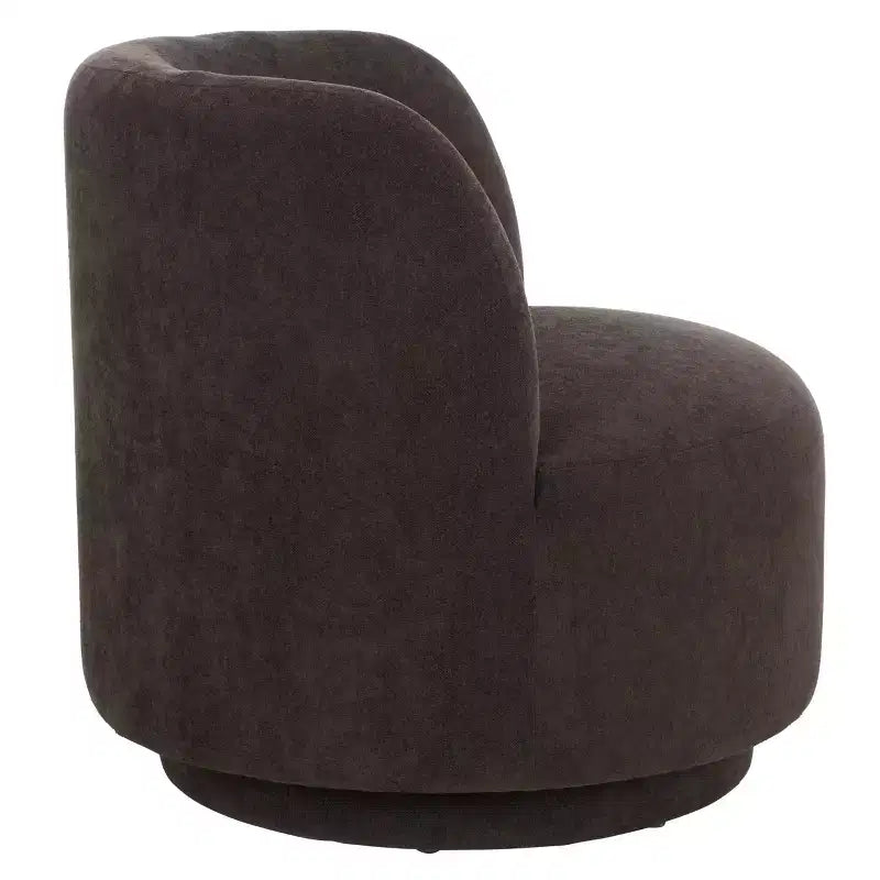 Fauteuil pivotant, sans accoudoirs, en lin, rotation à 360 degrés, cadre en bois, 125 kg