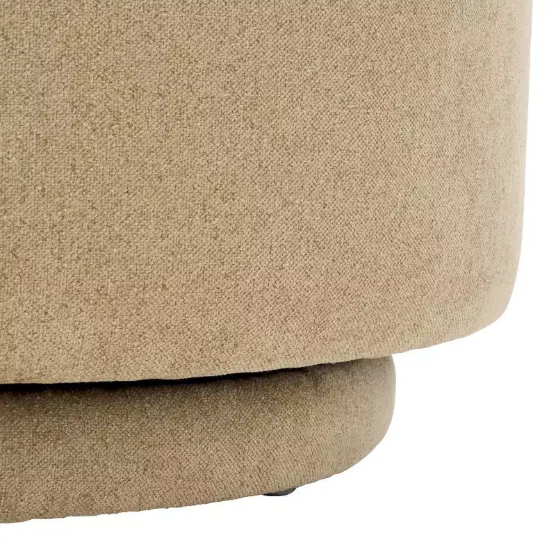 Fauteuil pivotant, sans accoudoirs, en lin, rotation à 360 degrés, cadre en bois, 125 kg