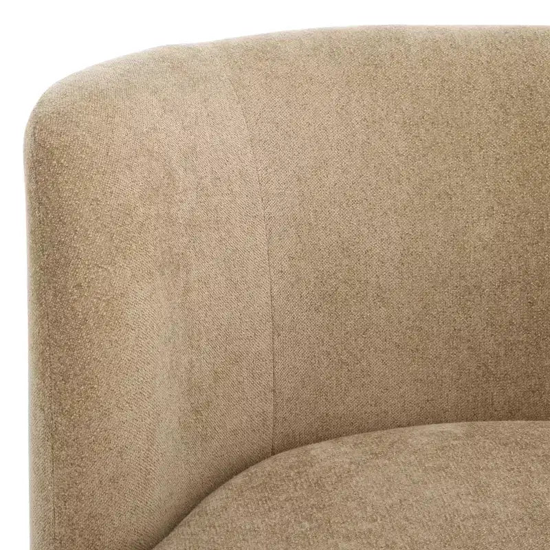 Fauteuil pivotant, sans accoudoirs, en lin, rotation à 360 degrés, cadre en bois, 125 kg
