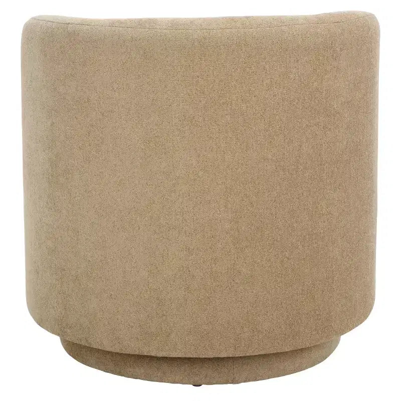 Fauteuil pivotant, sans accoudoirs, en lin, rotation à 360 degrés, cadre en bois, 125 kg