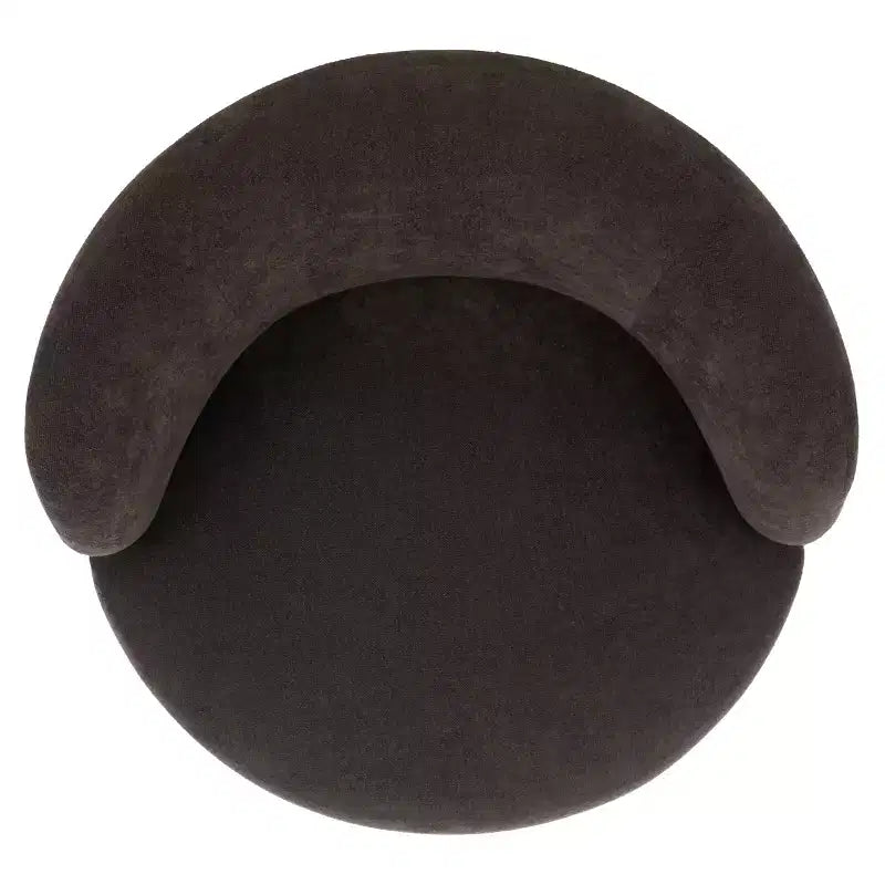 Fauteuil pivotant, sans accoudoirs, en lin, rotation à 360 degrés, cadre en bois, 125 kg