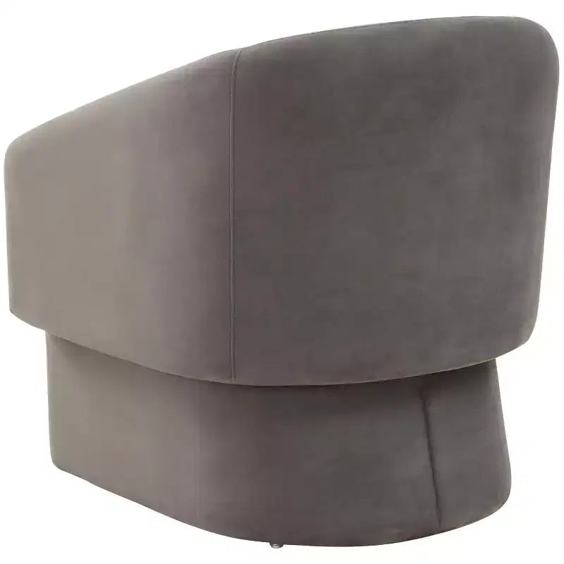 Barrel Back Accent Chair, Forest Green Polyester Upholstered, Wood Frame, 275LBS