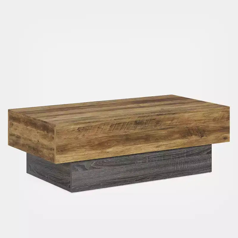 Lantine 55-inch Farmhouse Wood Coffee Table for Living Room, Reception Area of Office,