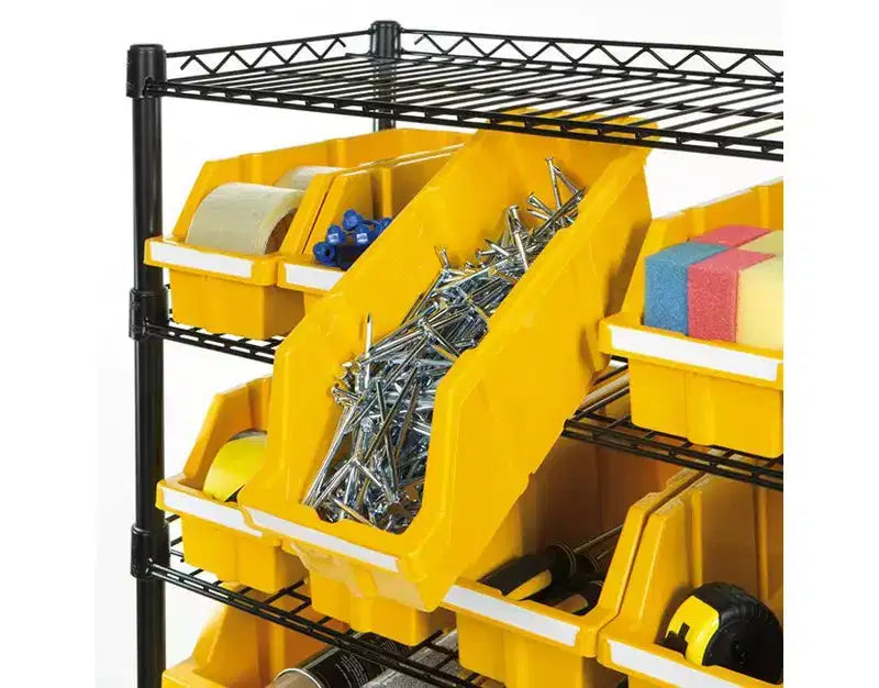 8-Tier 24-Bin Rack Storage Unit, 36"W x 14.25"D x 63.5"H, Heavy-Duty Organizer