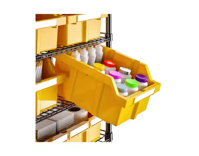 8-Tier 24-Bin Rack Storage Unit, 36"W x 14.25"D x 63.5"H, Heavy-Duty Organizer