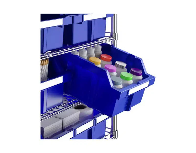 8-Tier 24-Bin Rack Storage Unit, 36"W x 14.25"D x 63.5"H, Heavy-Duty Organizer