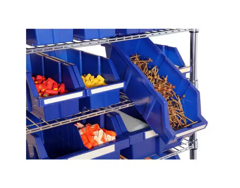8-Tier 24-Bin Rack Storage Unit, 36"W x 14.25"D x 63.5"H, Heavy-Duty Organizer