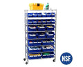 Seville Classics 8-Tier 24-Bin Rack Storage Unit, 36 x 14.25 x 63.5