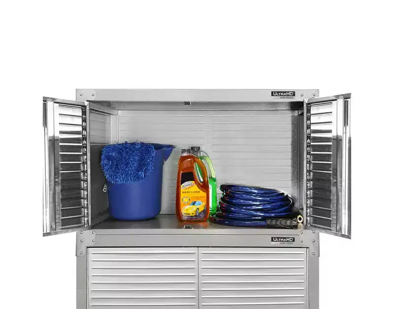Heavy-Duty Stacking Top Cabinet, 30"W x 18"D x 18.5"H, Steel Storage Cabinet