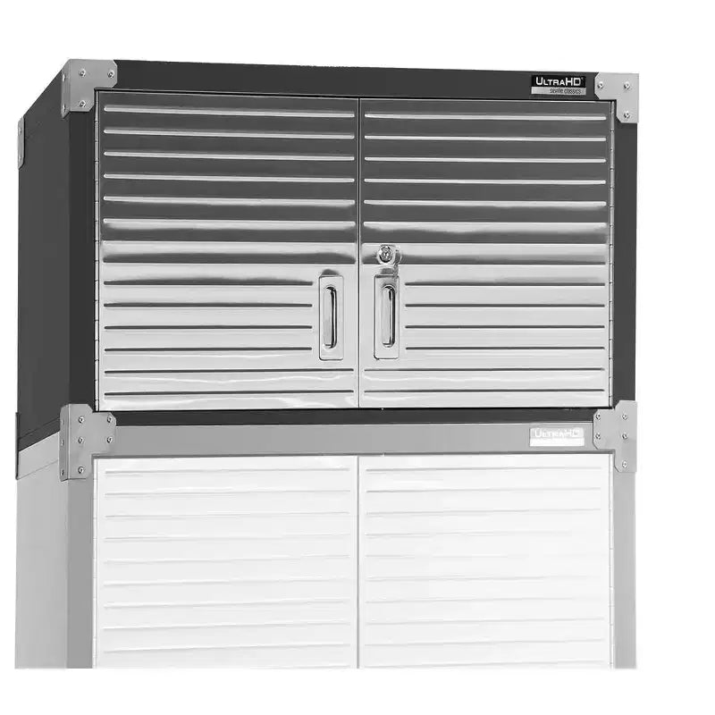 Heavy-Duty Stacking Top Cabinet, 30"W x 18"D x 18.5"H, Steel Storage Cabinet