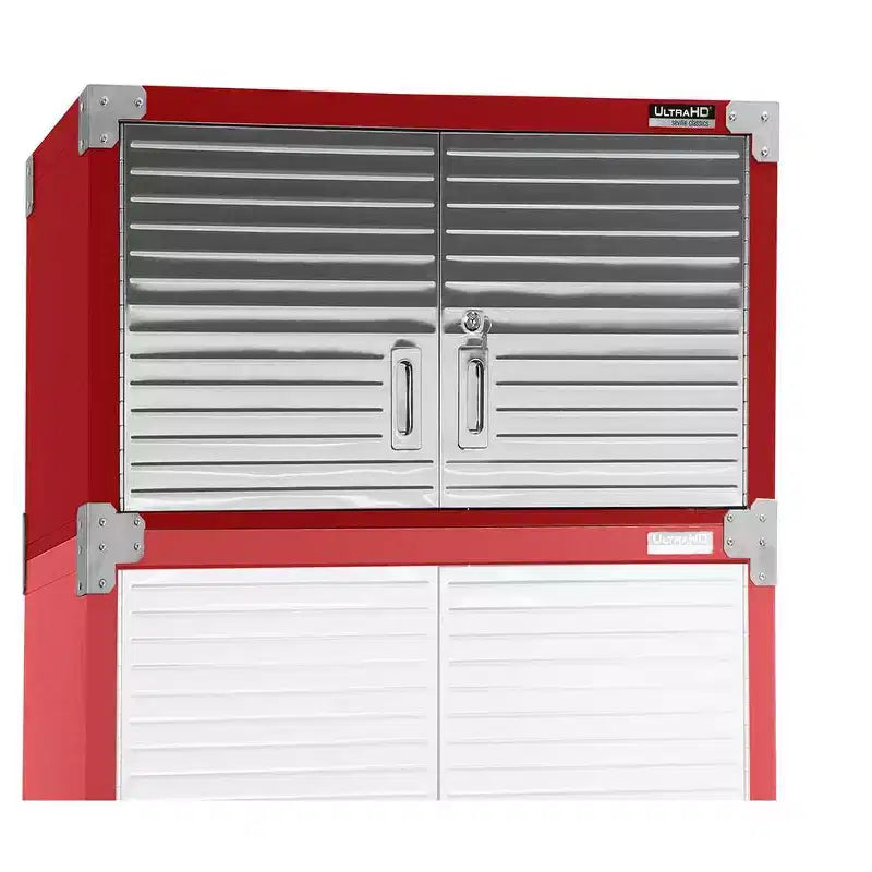 Heavy-Duty Stacking Top Cabinet, 30"W x 18"D x 18.5"H, Steel Storage Cabinet