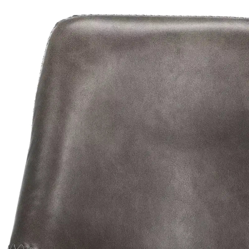 Adjustable Bar Stool, Iron Frame, PU Leather Seat, 360° Swivel, Footrest, 275LBS