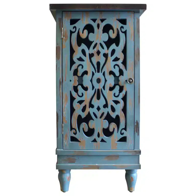 Rustic Wooden End Table with Dual Storage Shelf, Rectangle Side Table for Living Room