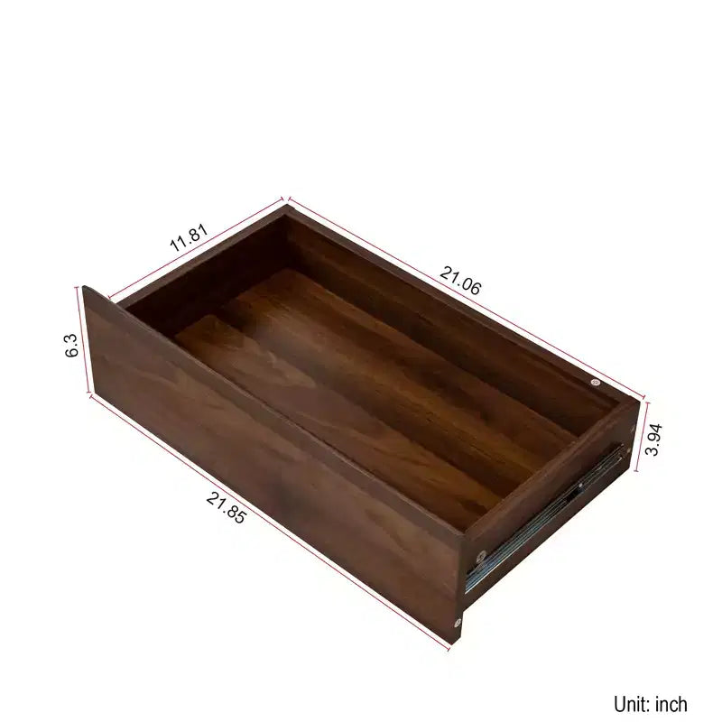 Large Kitchen Hutch Cabinet, Freestanding Pantry with 4 Drawers & 4 Doors, Walnut Finish