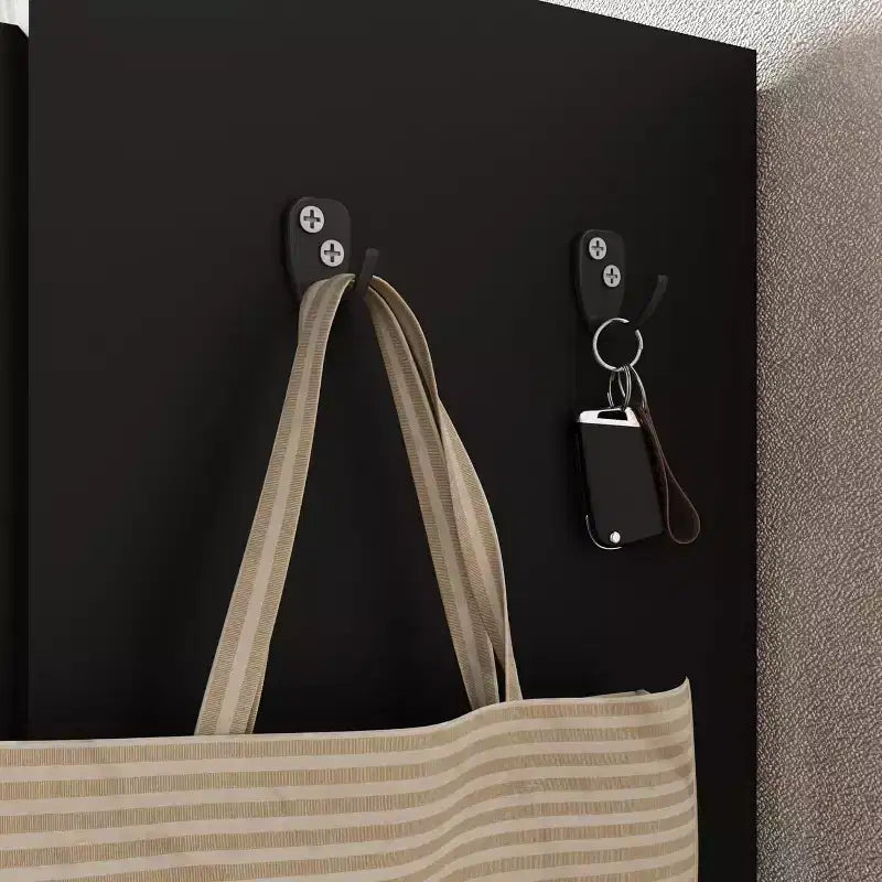 Large Shoe Cabinet with Doors, 6-Tier Shoe Organizer with 2 Doors & Hooks for Hallway & Entryway