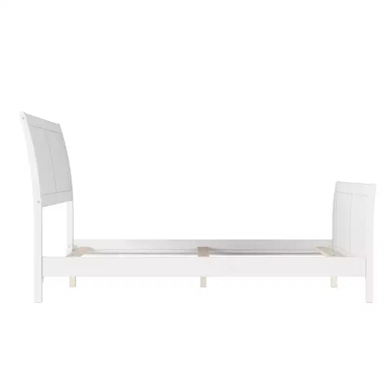 Freestanding Solid Wood Panel Headboard with Bed Frame, Multiple Sizes & Finishes