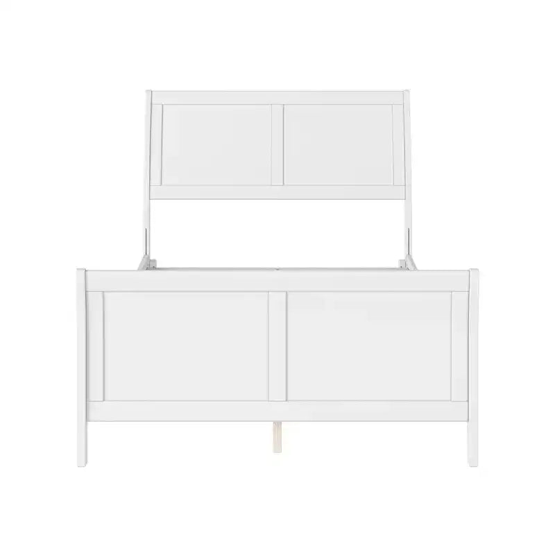 Freestanding Solid Wood Panel Headboard with Bed Frame, Multiple Sizes & Finishes