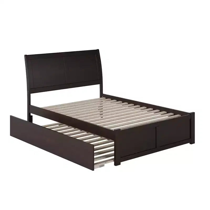 Freestanding Solid Wood Panel Headboard with Bed Frame, Multiple Sizes & Finishes