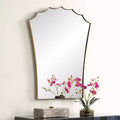 Antique Brass Vanity Mirror, 24" x 30.5", Plated Metal Frame, Wall Mirror
