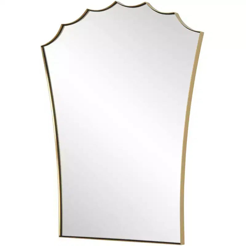 Antique Brass Vanity Mirror, 24" x 30.5", Plated Metal Frame, Wall Mirror