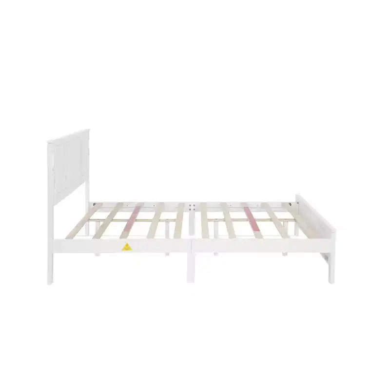 Lit moderne en bois avec tête de lit haute, Lit plateforme, Plusieurs tailles