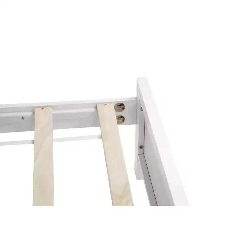 Lit moderne en bois avec tête de lit haute, Lit plateforme, Plusieurs tailles