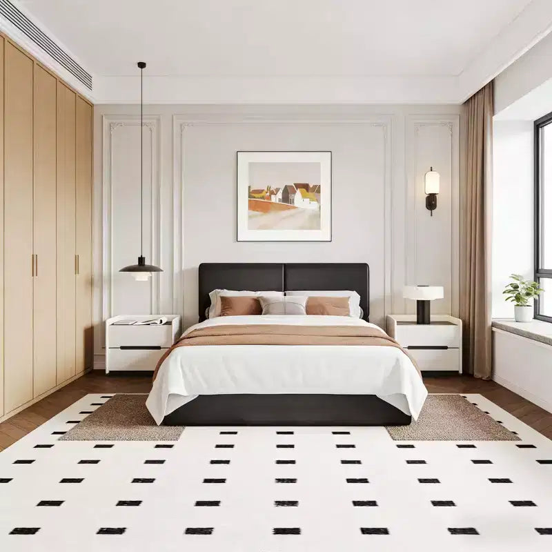 Upholstered Platform Bed Frame with Wood Slat Support for Bedroom