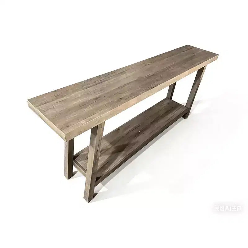 71 Long 2 Tier Farmhouse Entryway Tables - Rectangular Couch Table Behind Sofa, Accent Console Tables for Entryway, Foyer, Living Room