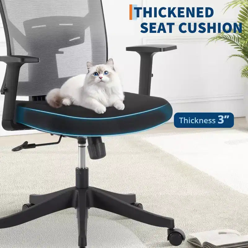 Office Chair Ergonomic Desk Chairs, Adjustable Lumbar Support, Adjustable Lumbar Support, Swivel Task Chair, Adjustable Rocking Computer Chair