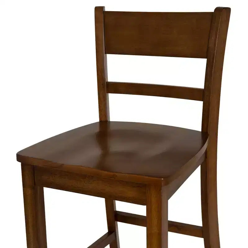 Counter Height Barstool, Walnut Rubberwood Frame, Contemporary Style, Kitchen & Home Bar