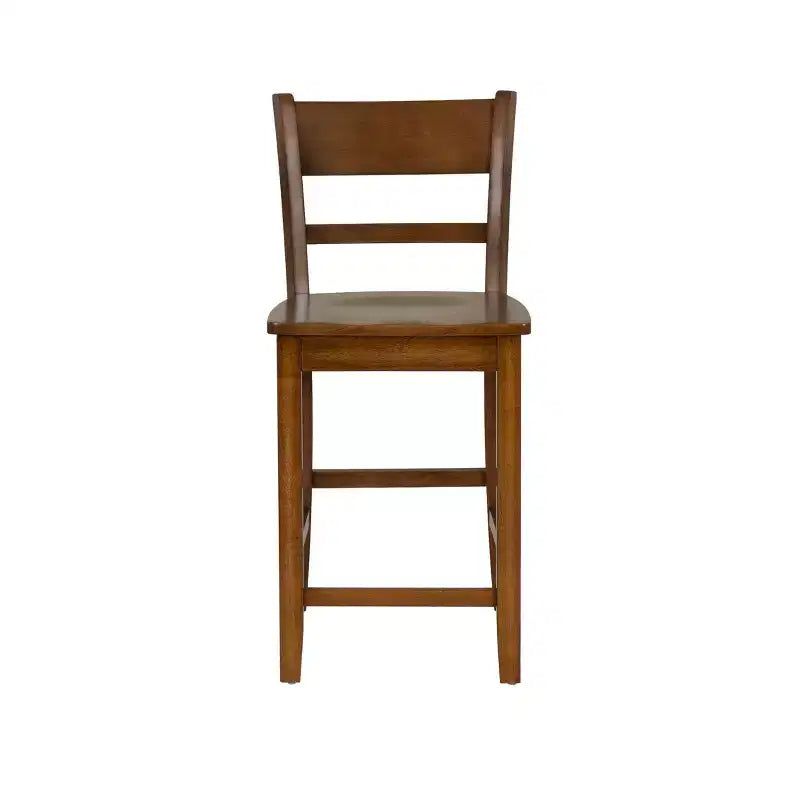 Counter Height Barstool, Walnut Rubberwood Frame, Contemporary Style, Kitchen & Home Bar