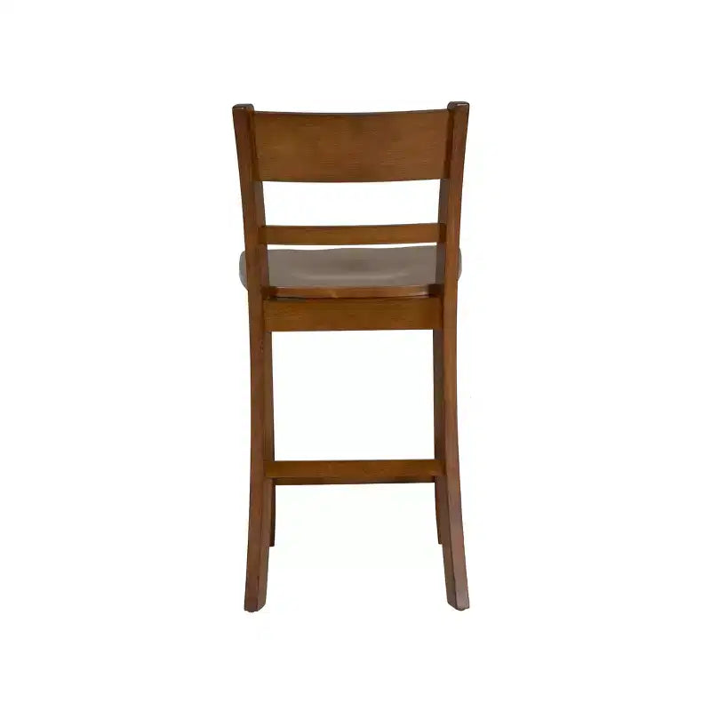 Counter Height Barstool, Walnut Rubberwood Frame, Contemporary Style, Kitchen & Home Bar
