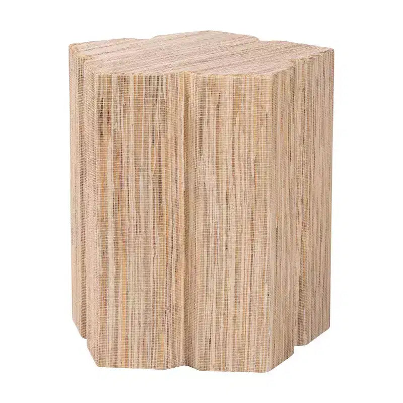bali & pari Janeth Woven Grasscloth End Table Natural
