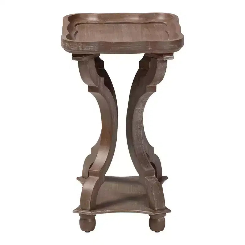 Table d'appoint en bois, marron antique, de style Mid-Century pour salon et chambre