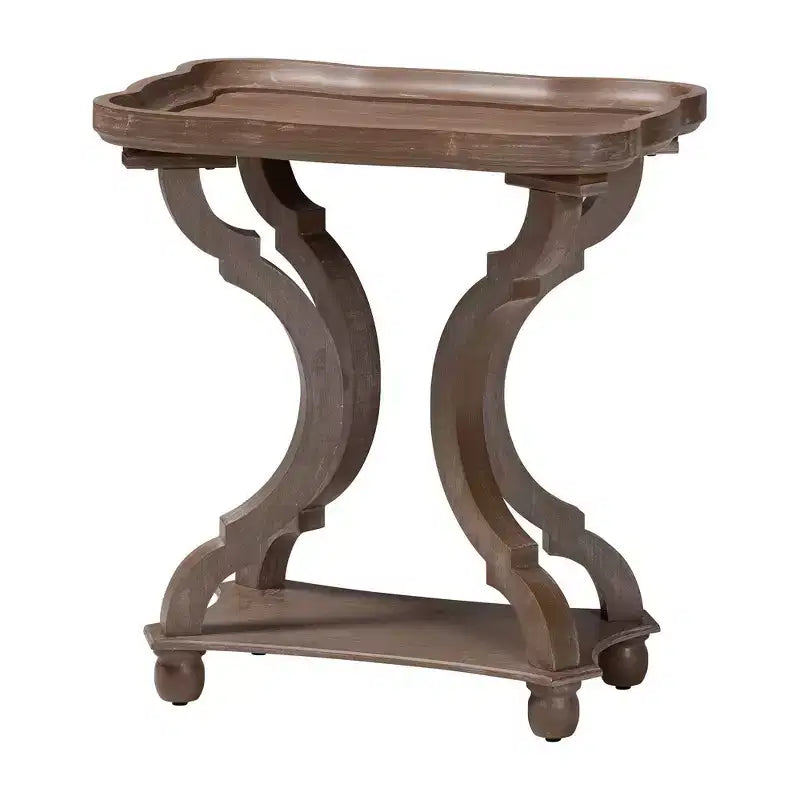 Table d'appoint en bois, marron antique, de style Mid-Century pour salon et chambre