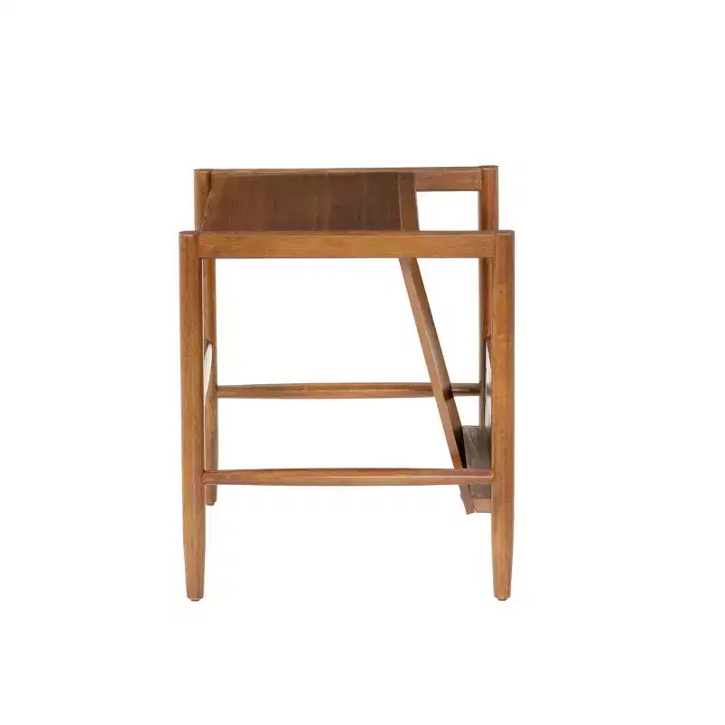 Walnut Magazine Rack, Freestanding Floor Stand for Living Room & Office