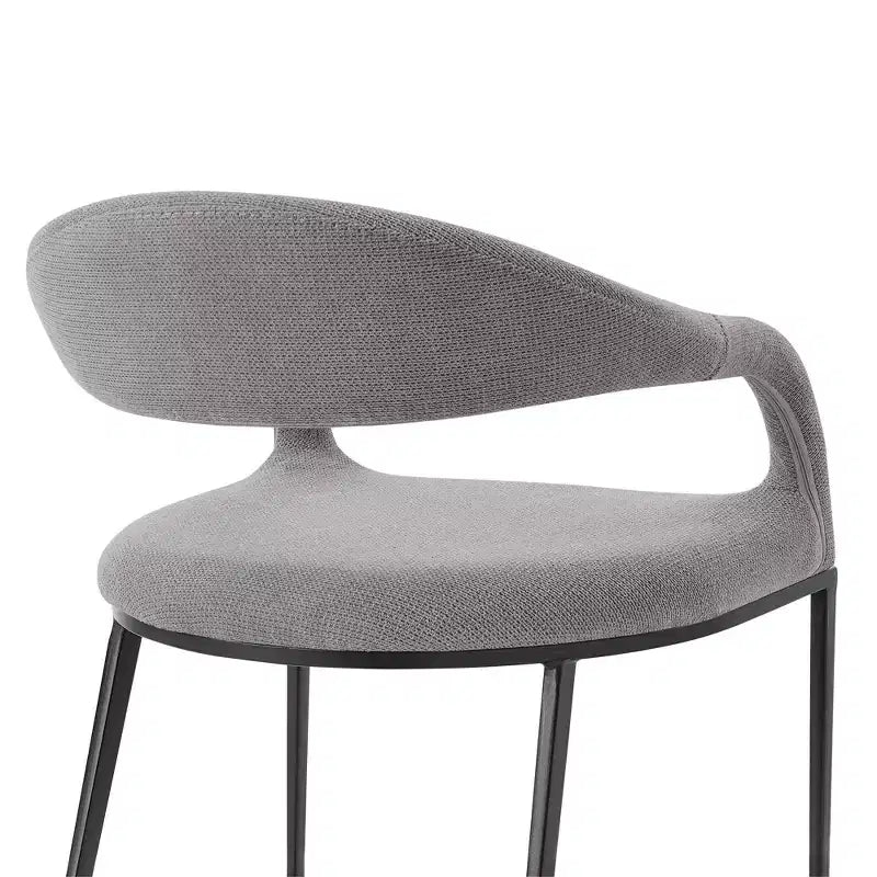 Lot de 2 chaises de salle à manger avec accoudoirs en fer et tissu, 113 kg, dossier bas