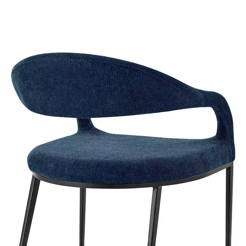 Lot de 2 chaises de salle à manger avec accoudoirs en fer et tissu, 113 kg, dossier bas